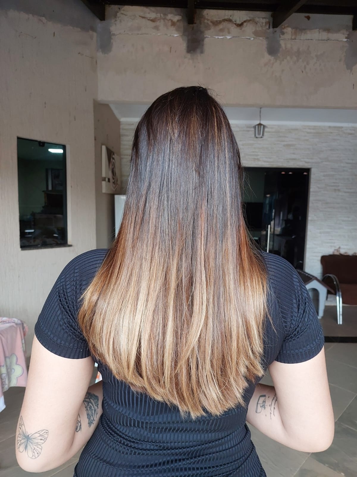 Ombré de castanho para caramelo